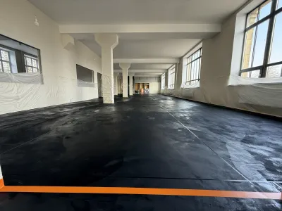 Устройство токопроводящего контура антистатического пола